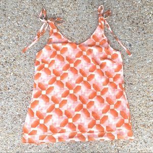 Cabi 5358 Pinwheel Lined Tie Shoulder Tank Top Size L